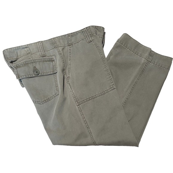 MOSSissue Capri‎ Cargo Capri  Wide Leg Cotton Khaki  & Army Green Lot of 2  SZ 5 - Picture 6 of 16